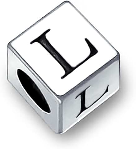 Square cube letter beads for women and teens