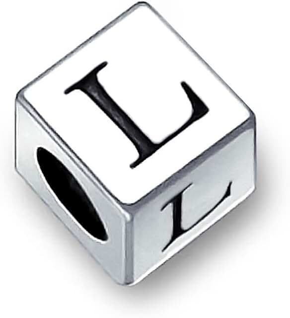 Square cube letter beads for women and teens