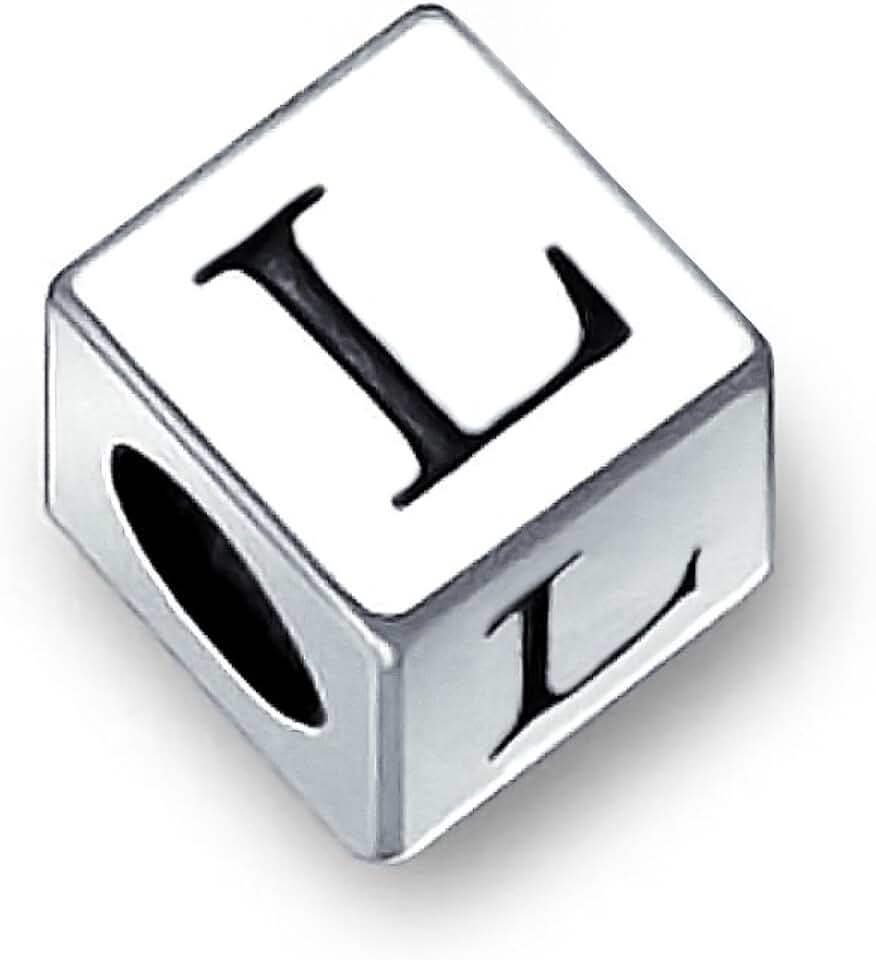 Square cube letter beads for women and teens