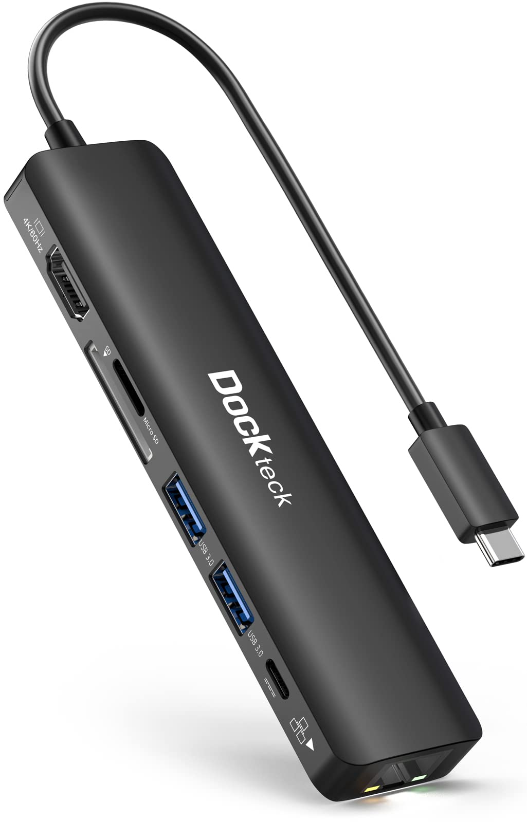 USB C Hub 4K 60Hz, 7-in-1 USB C PD Ethernet Hub Dongle with 4K 60Hz HDMI, 1Gbps Ethernet, 100W PD, 2 USB 3.0, SD/Micro SD for MacBook Air/Pro M1 2020, iPad Pro 2021, iPad Mini 6 and More