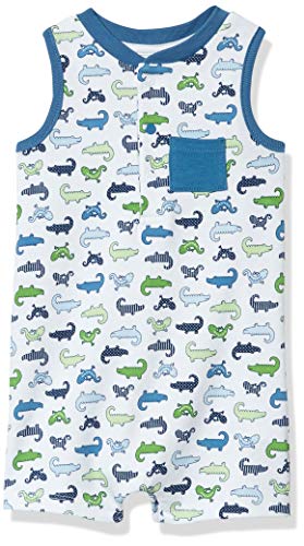 Baby Boys  Sleeveless Romper, Blue Point Green, 3-6 Months