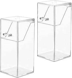 Set of 2 Clear Acrylic Makeup Brush Holders