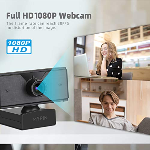 1080P Web Camera with Microphone & Tripod for Computer PC Laptop Desktop, USB Webcam for Streaming/Video Calling/Recording/Conferencing-Compatible with Windows/Mac OS