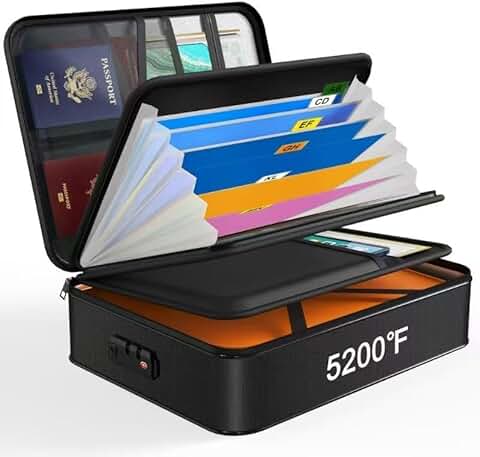 Fireproof Water-Resistant Document Storage Box
