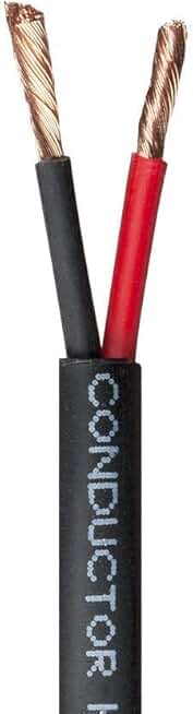 14 Gauge 2-Conductor Speaker Wire, 50ft, Black
