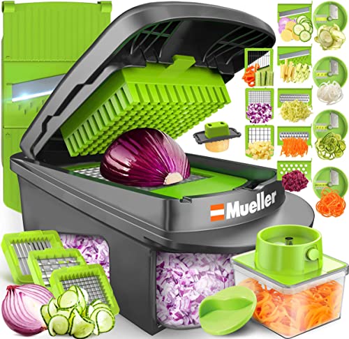 Pro-Series All-in-One, 12 Blade Mandoline Slicer for Kitchen Vegetable Chopper, Vegetable Slicer and izer, Cutter, Dicer, Food Chopper, Grater, Kitchen Gadgets Sets with Container