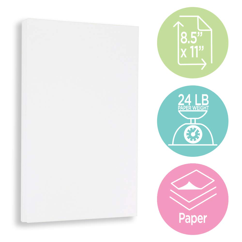 Bright White Laid Paper, 8.5 x 11, 100 Sheets
