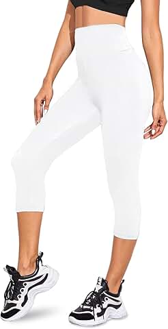 Women's High Waist Tummy Control Capri Leggings