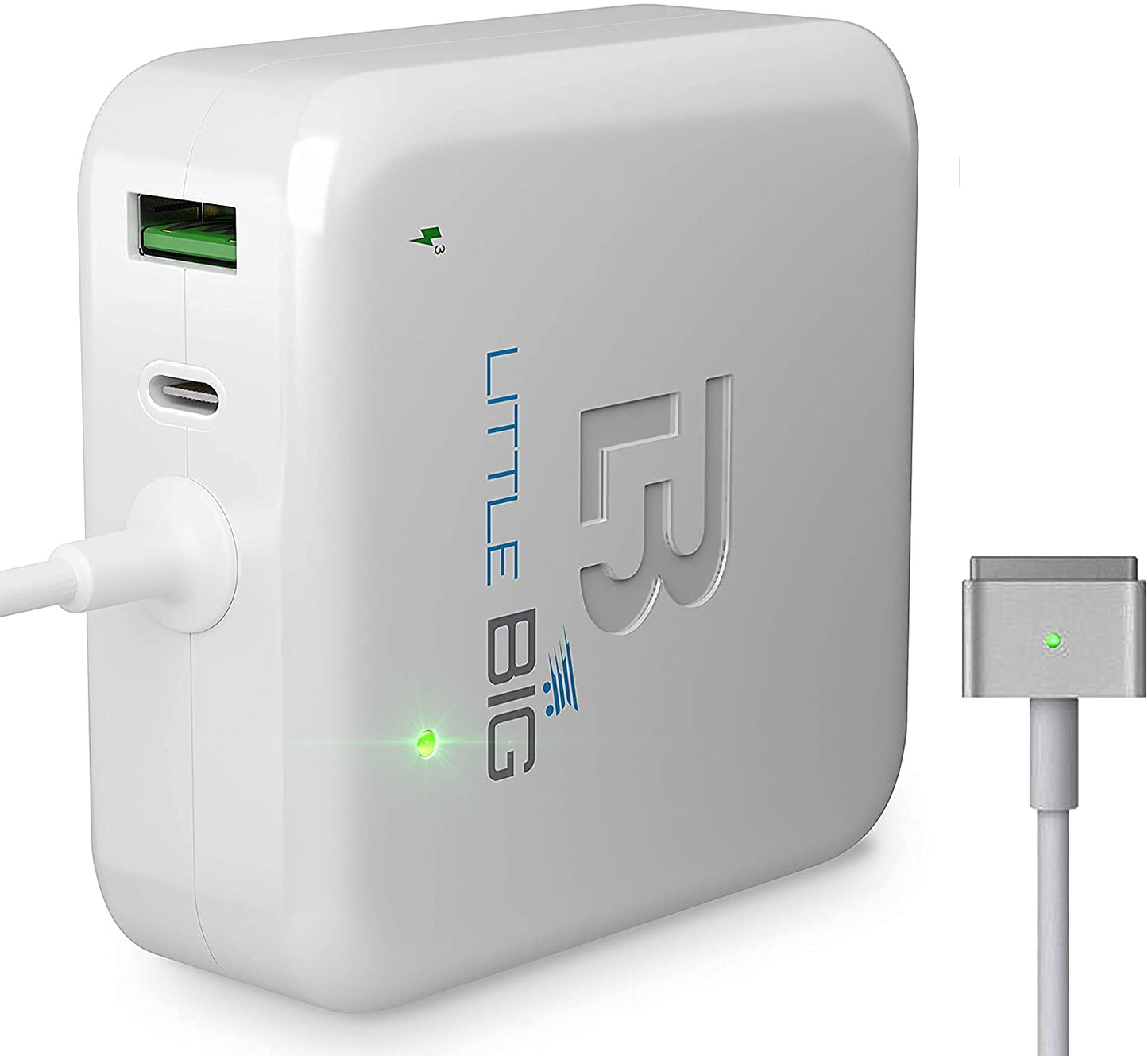 Multidevice Charger Compatible with Mac Book Pro 60w Ttip Magnetic Connector, Replacement Charger for Mac Book Pro Late 2012, 2013, 2014, and 2015. with Build-in Additional Charging Ports