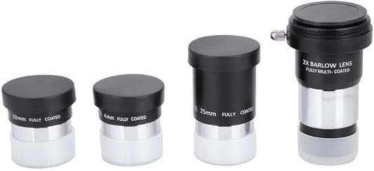 Astronomical Telescope Accessory Kit with Eyepieces and 2X Lens
