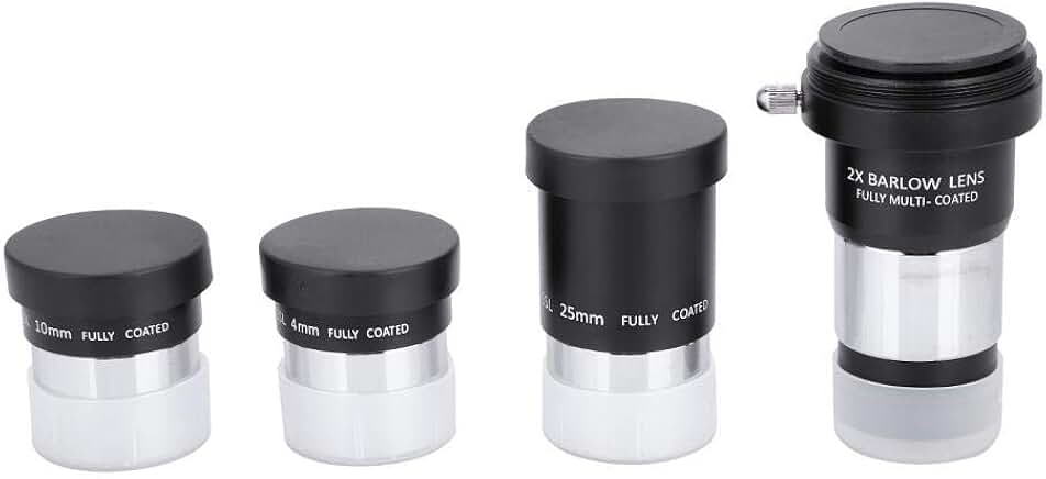 Astronomical Telescope Accessory Kit with Eyepieces and 2X Lens