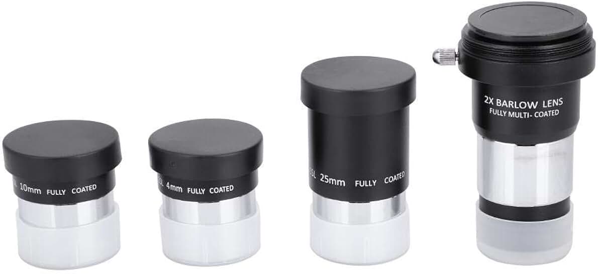 Astronomical Telescope Accessory Kit with Eyepieces and 2X Lens