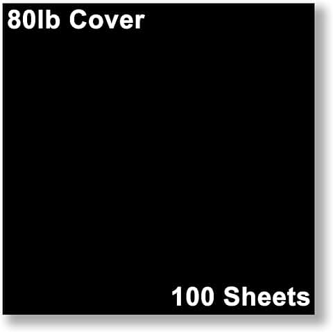 Black 8x8 Cardstock for Cards and Displays, 100 Sheets
