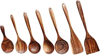 Ergonomic Wooden Spatula and Cooking Spoon Set