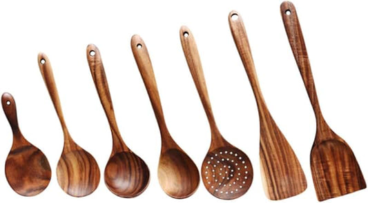 35-Piece Silicone Kitchen Utensil Set with Wooden Handles