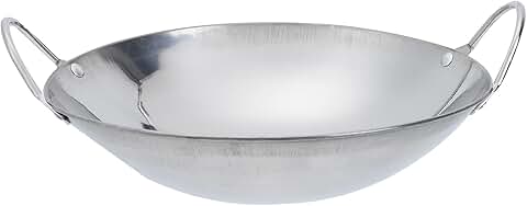 9-Inch Stainless Steel Wok Pan for Cooking
