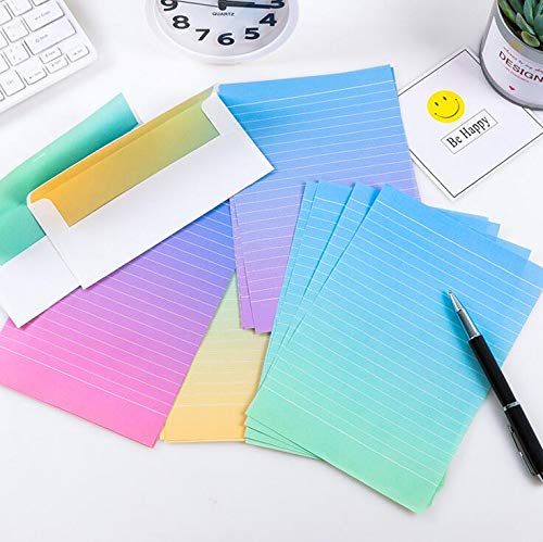 Lined Writing Paper and Envelope Set with Stickers