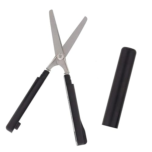 Compact black scissors with hologram