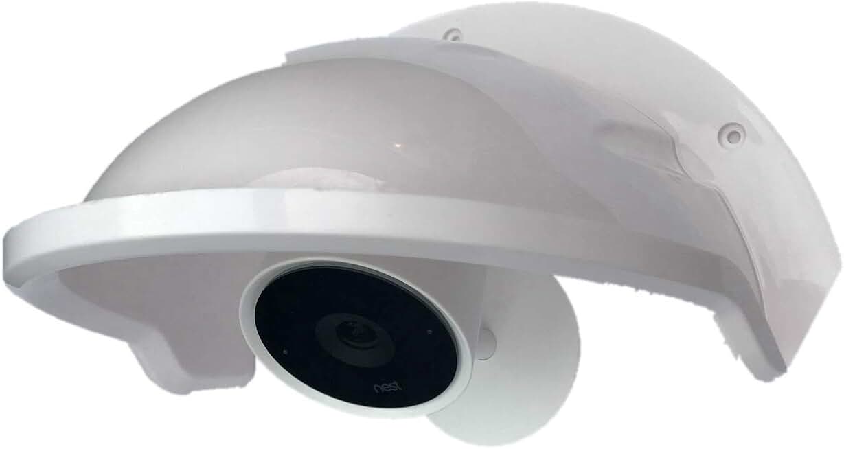 White Sunshade and Rain Cover for Outdoor Camera