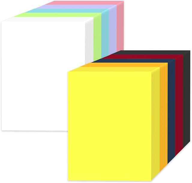 200 Sheets of Bright Color Cardstock Paper, 8.5 x 11, 200gsm