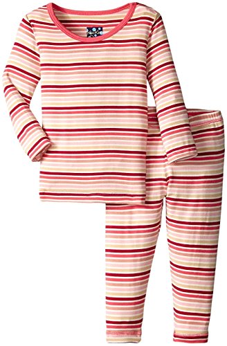 Baby Long Sleeve Pajama Set, Girl Forest Stripe, New Born