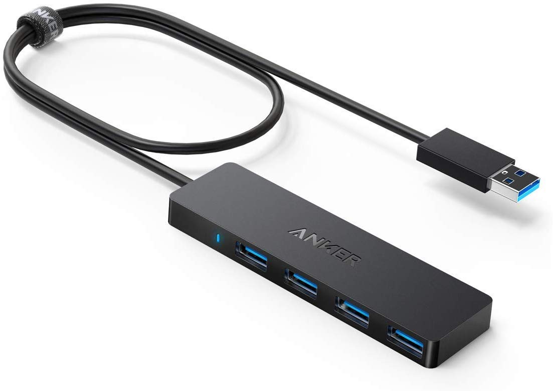 4-Port USB 3.0 Hub, Ultra-Slim Data USB Hub with 2 ft Extended Cable [Charging Not Supported], for MacBook, Mac Pro, Mac mini, iMac, Surface Pro, XPS, PC, Flash Drive, Mobile HDD
