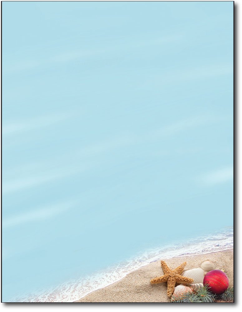 Beach Holiday Letterhead Paper, 80 Sheets