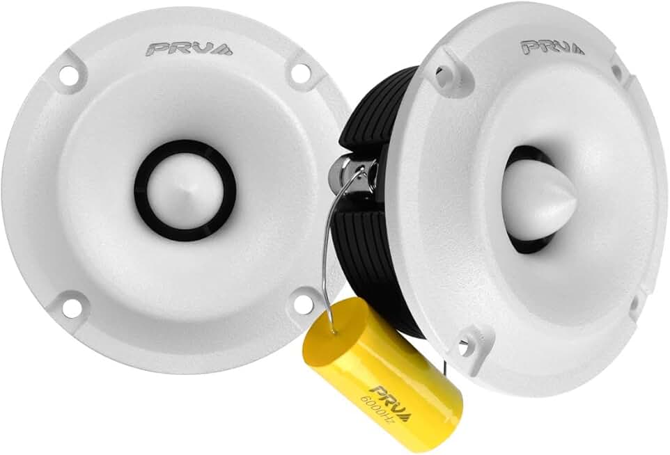 Pair of 3-Inch Neodymium Bullet Super Tweeters, 120W, White