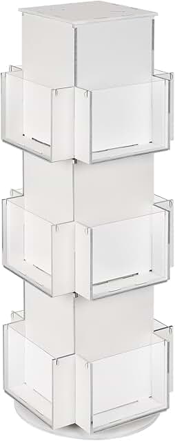 Wooden 3-Tier Rotating Display Stand for Greeting Cards