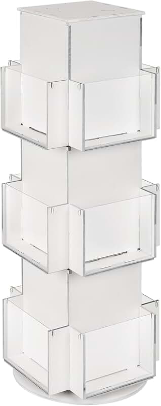 Wooden 3-Tier Rotating Display Stand for Greeting Cards