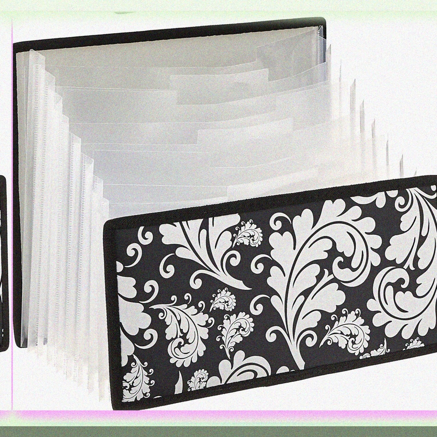 Storage Stadium Organizer Black and White 11.25 x 8 x 13.375 Inches