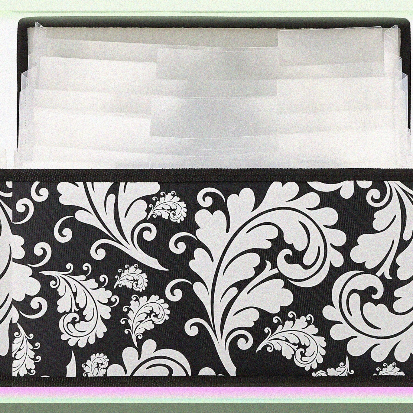 Storage Stadium Organizer Black and White 11.25 x 8 x 13.375 Inches