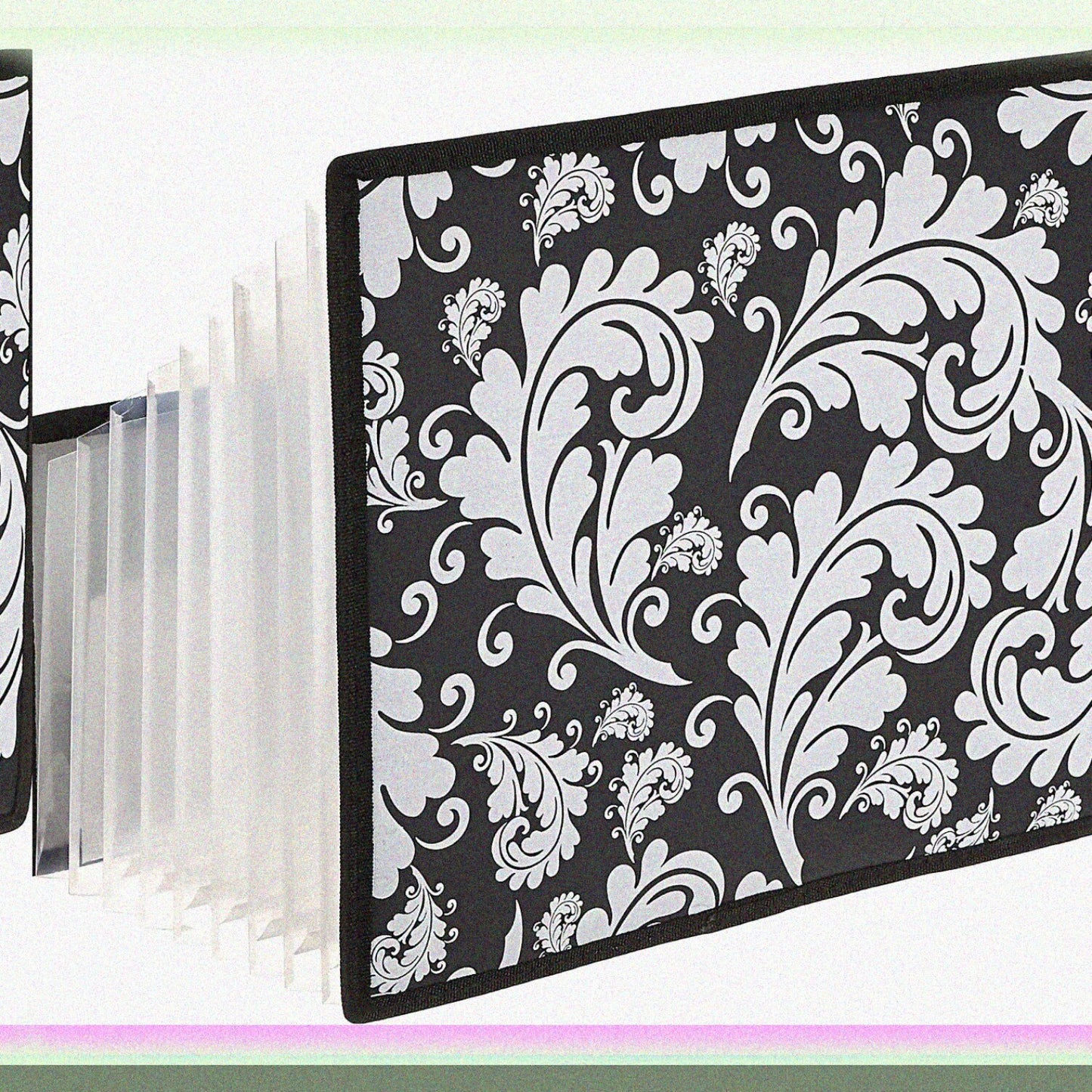 Storage Stadium Organizer Black and White 11.25 x 8 x 13.375 Inches