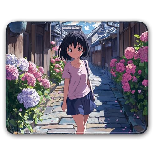 Anime girl pattern small mouse pad 26x21cm