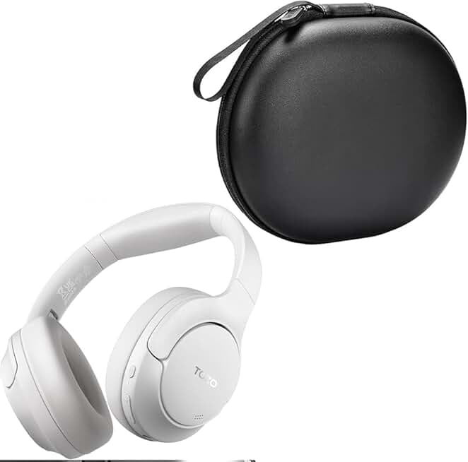 Hybrid Noise Cancelling Headphones with Case and Water Resistance