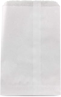 White 6x9 Inch Paper Bags, 100 Pack