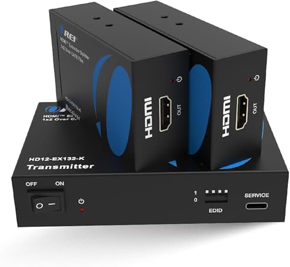 HDMI Extender Splitter Over Single Cable, 1080P, 132 Ft