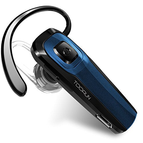 Bluetooth Earpiece, M26 Bluetooth Headset Handsfree V5.0 Wireless with Noise Cancelling and Microphone Compatible with Android iPhone Cell Phone Laptop - Blue