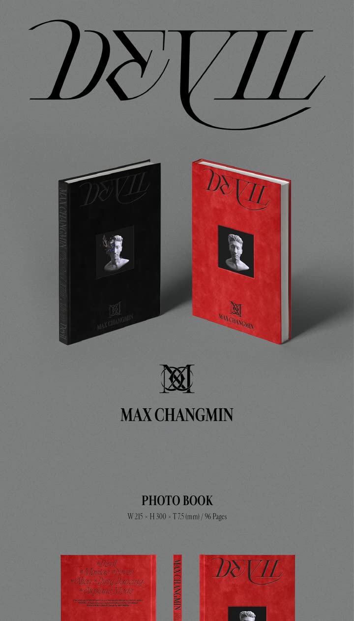 TVXQ! Max Changmin Devil 2nd Mini Album Black Version CD+96p PhotoBook+1p Postcard+1p PhotoCard+Tracking Kpop Sealed
