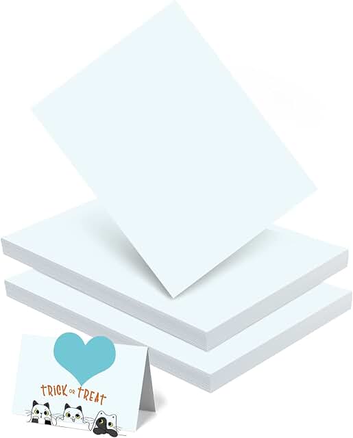 White Cardstock Paper, 8.5 x 11, 120 Sheets, 250g