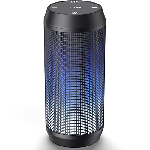 Bluetooth Speakers Portable Wireless Speaker with True Wireless Stereo and Dual Pairing Stereo Loud Volume Color Change Mode (Blue)