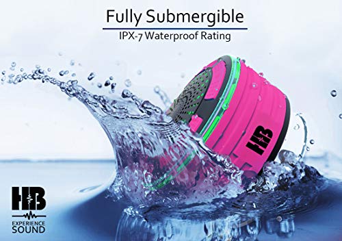 Bluetooth Shower Speaker Illumination 2.0 - Waterproof Bluetooth Speaker - IPX7 Waterproof, Shockproof, Dustproof with LED Lights - Bluetooth 4.0 Pairs with Phones, Tablets, Computer and Radio.