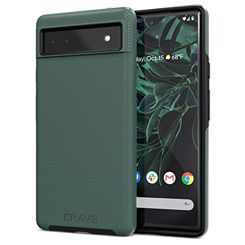 Dual Guard Shockproof Case for Google Pixel 6a Forest Green