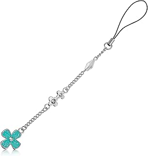 Lucky Four Leaf Flower Phone Charm, 7.09 Inch Strap
