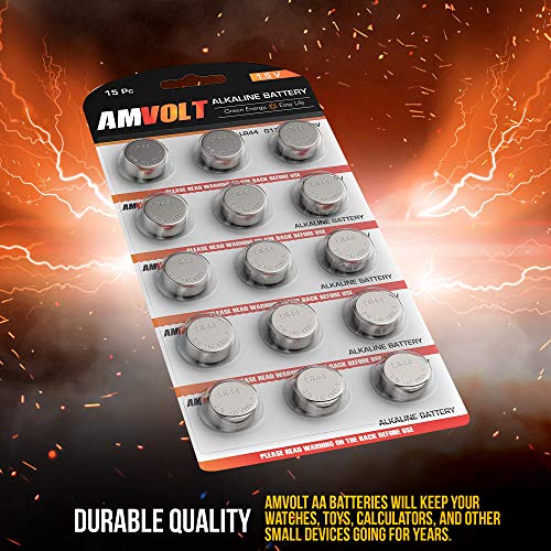 '- Pack of 15 LR44 Batteries AG13A76 Battery, Premium Alkaline Ultra Power Non Rechargeable Button Battery, 1.5 Volt Small Batteries for Remotes Games Controllers Toys & Electronic Devices