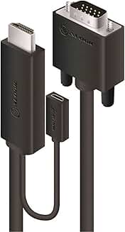 HDMI to VGA Cable, 2M, with Micro USB Female