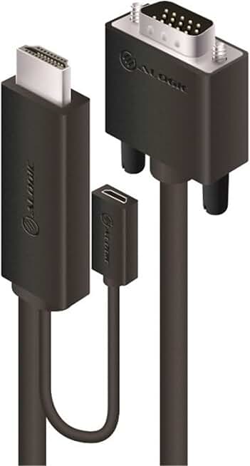 HDMI to VGA Cable, 2M, with Micro USB Female