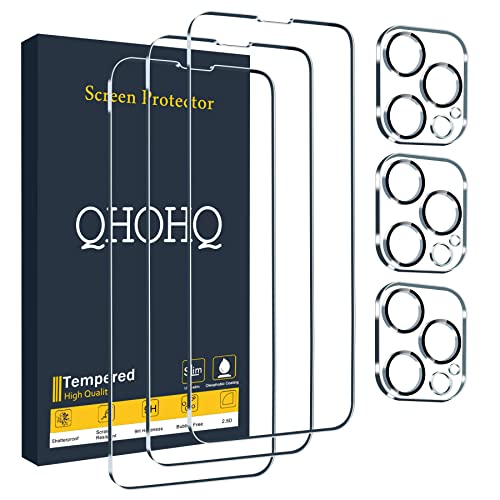 3 Pack Screen and Camera Protectors for iPhone 13 Pro 6.1 Inch