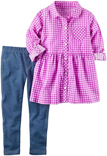Girls' 2 Pc Playwear Sets 239g338, Plaid,   Baby