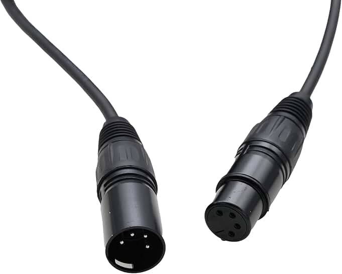 10M XLR 4-Pin Male to Female Power Extension Cable